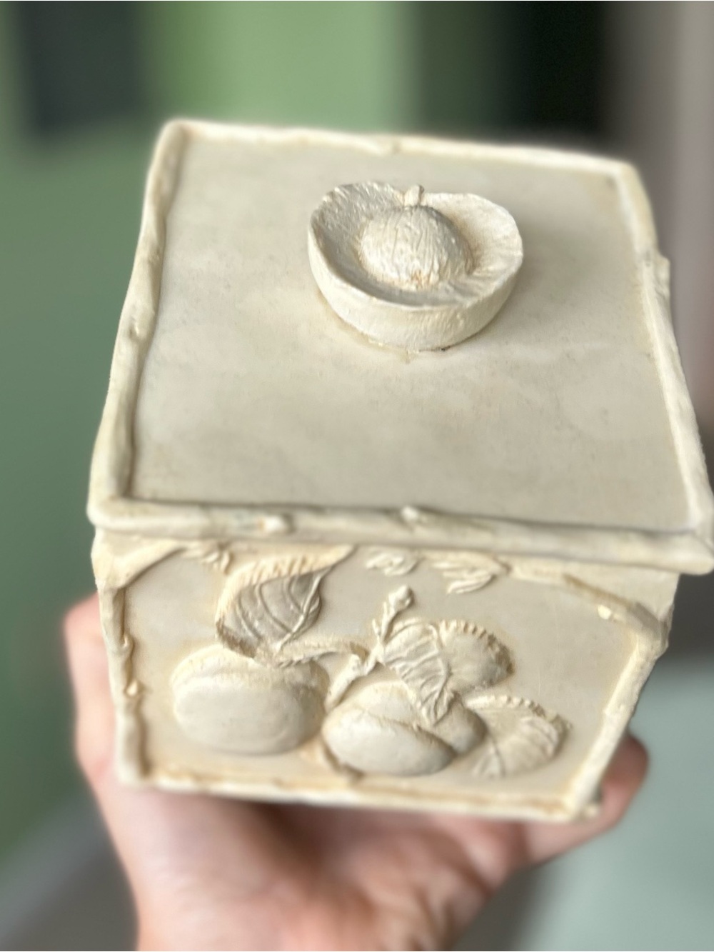 Rustic + Textured Floral Featured Cottagecore Trinket Box - Picture 8 of 11